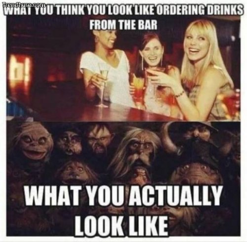 Gesichter des Alkohols